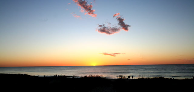 My first sunset over the ocean